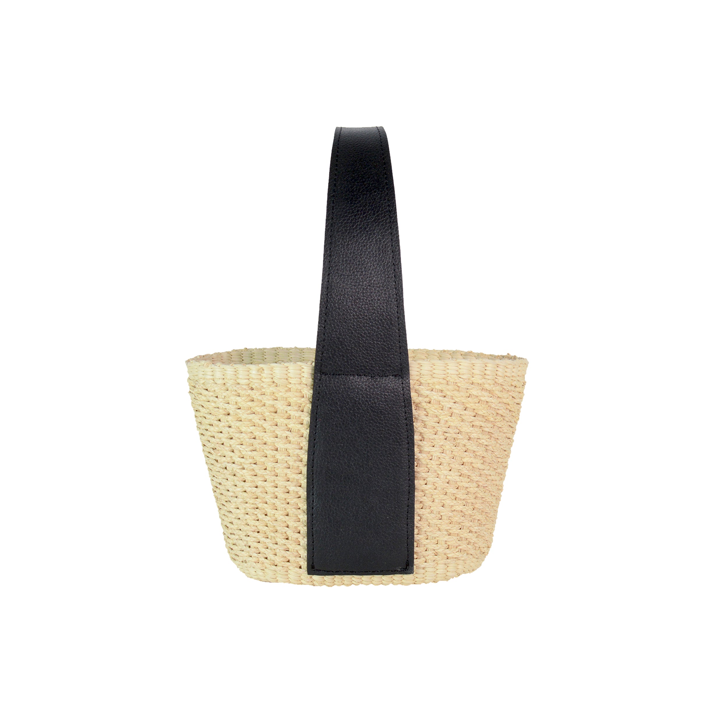 Woven Natural Leather Mini Handbag