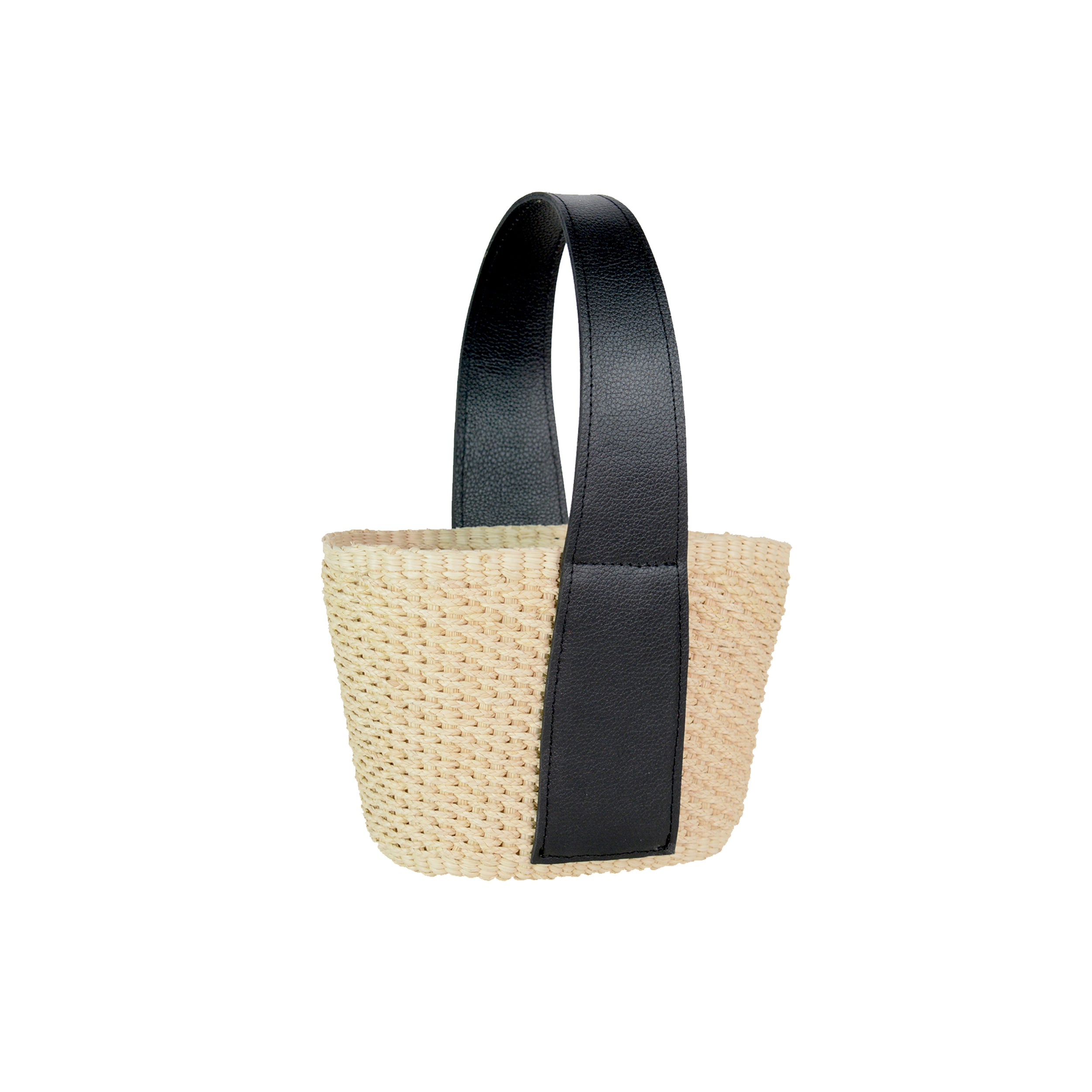 Woven Natural Leather Mini Handbag