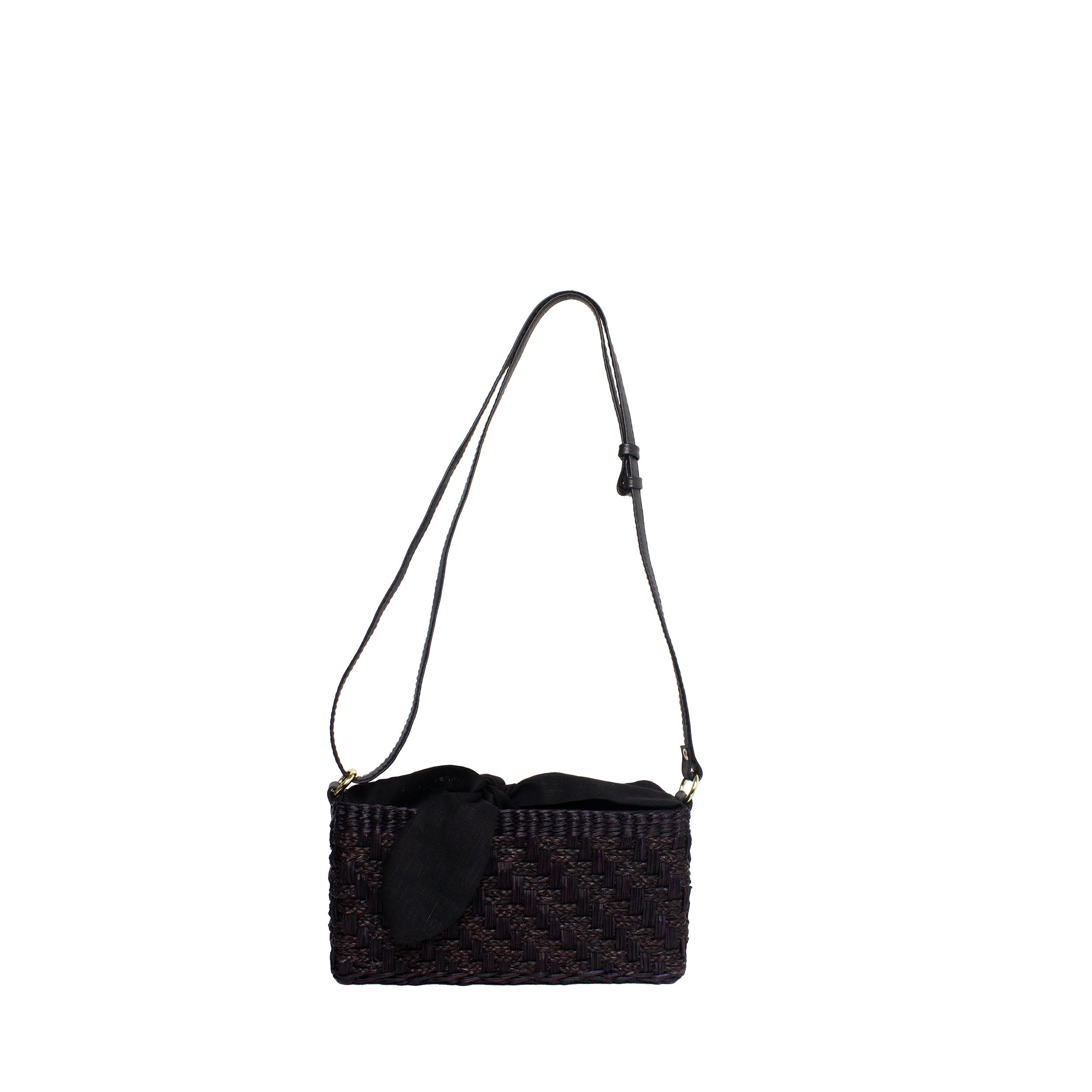Natural Leather Thick Weave Handbag