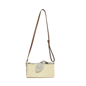 Natural Leather Thick Weave Handbag