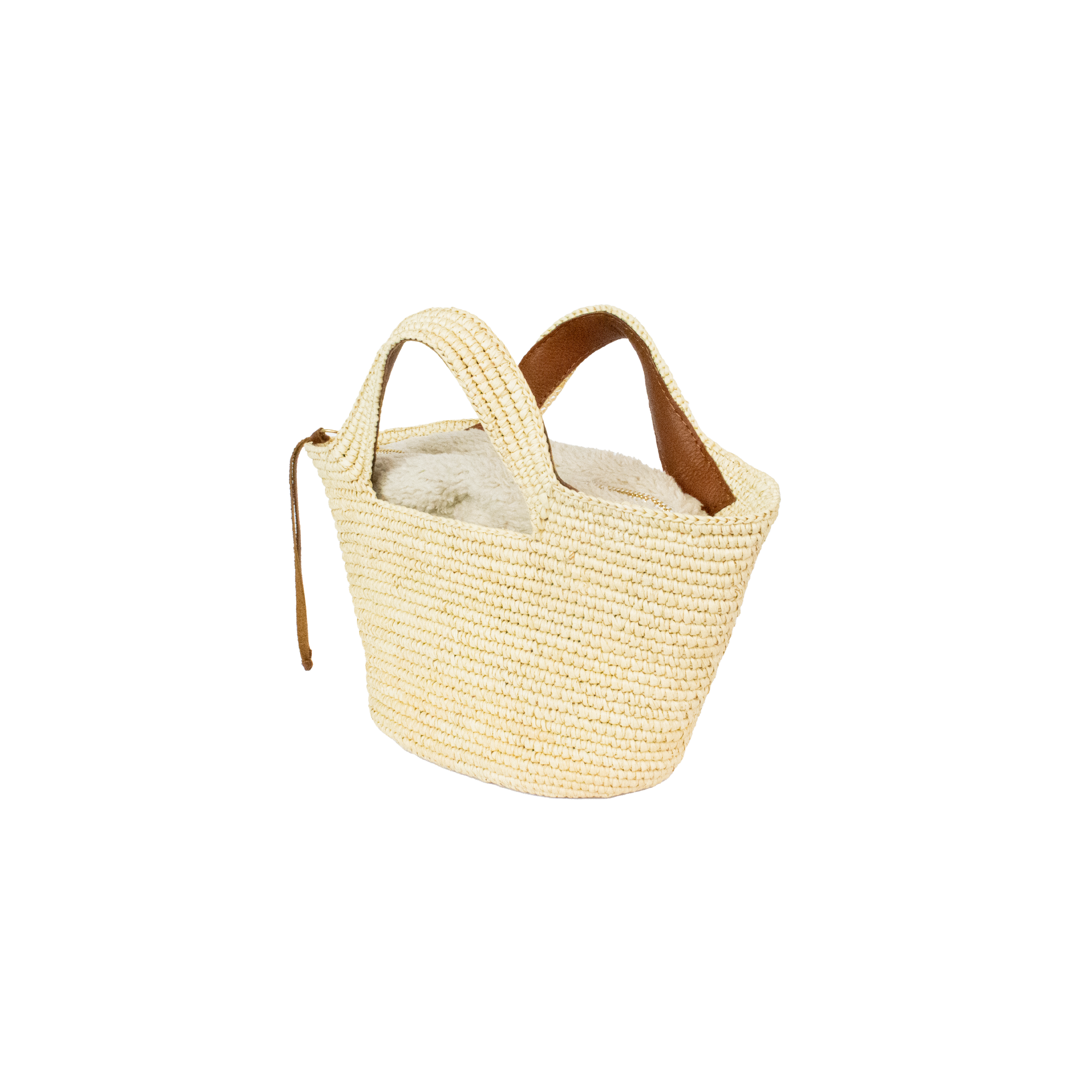 Mini Handbag with Plush Fabric Lining