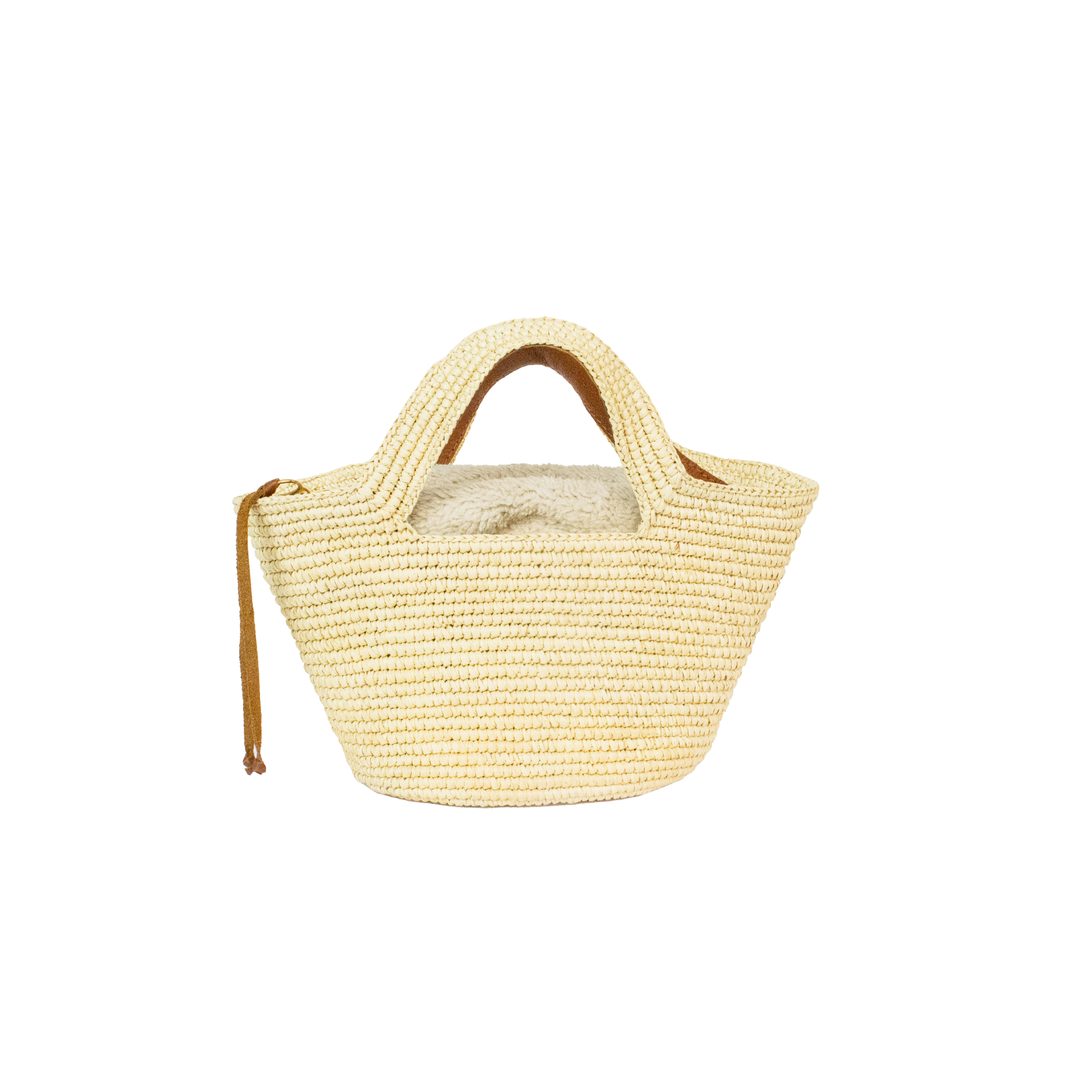 Mini Handbag with Plush Fabric Lining