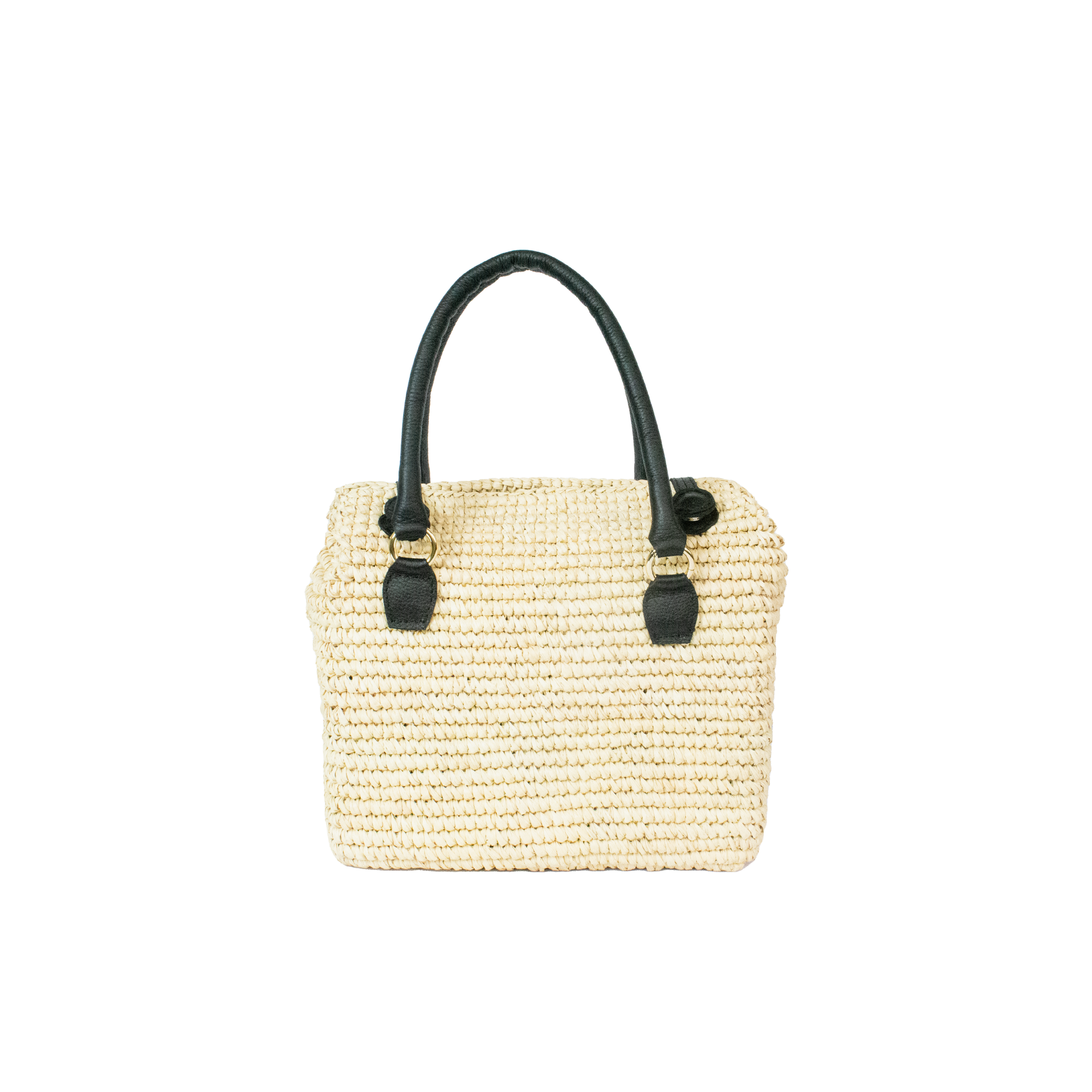 Natural Leather Mini Woven Bag