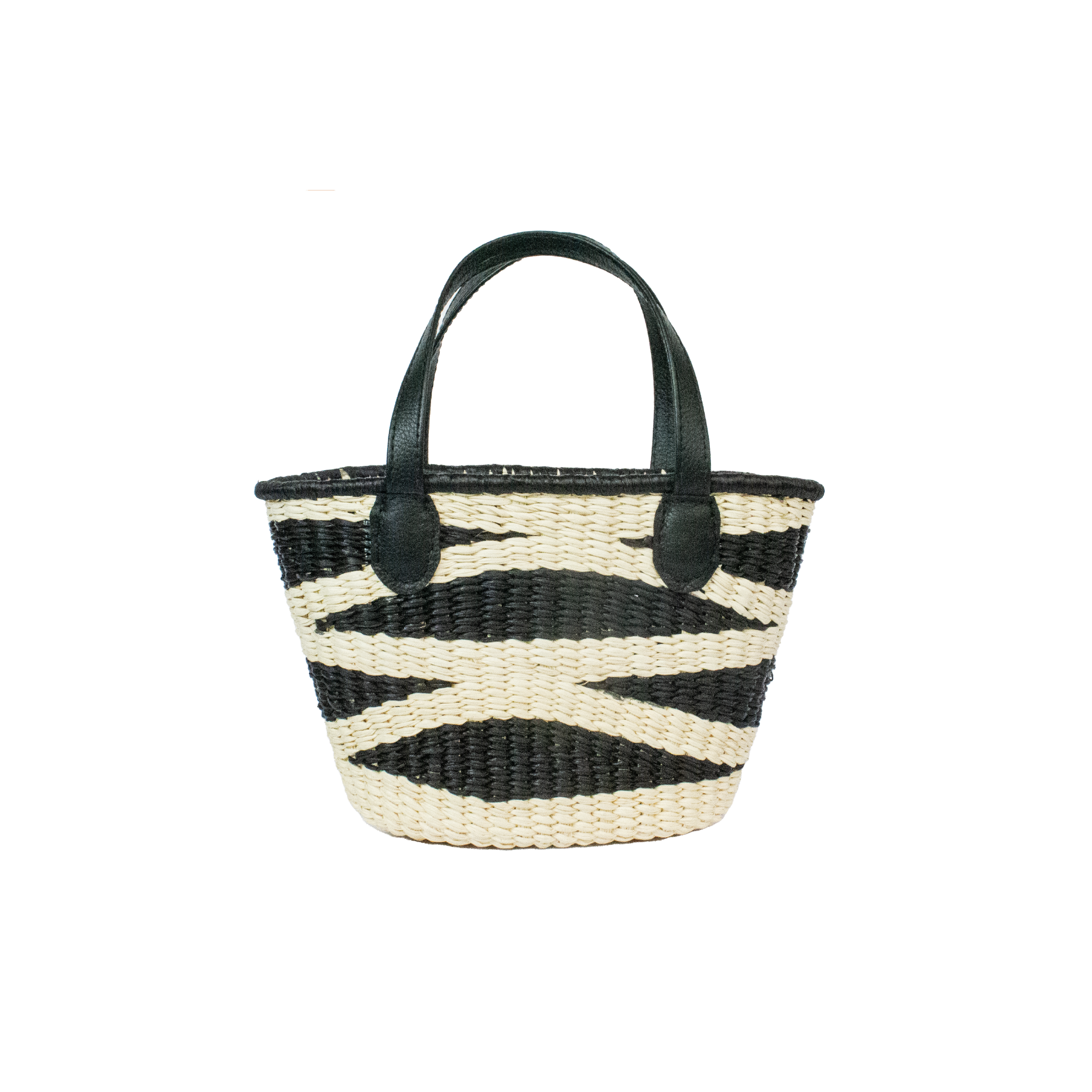 Natural Leather Mini Zebra Handbag
