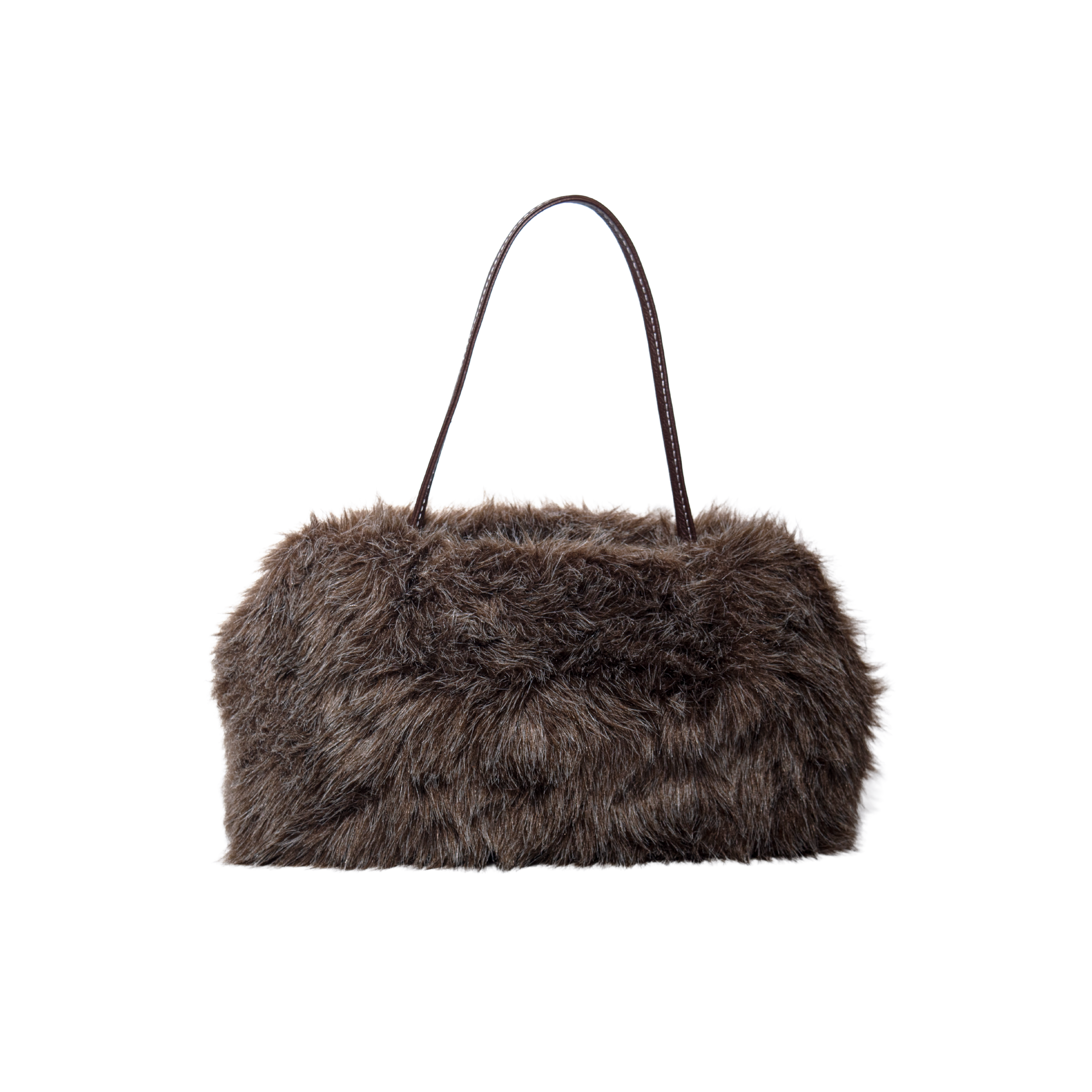 Structured Woven Chocolate Leather Bag