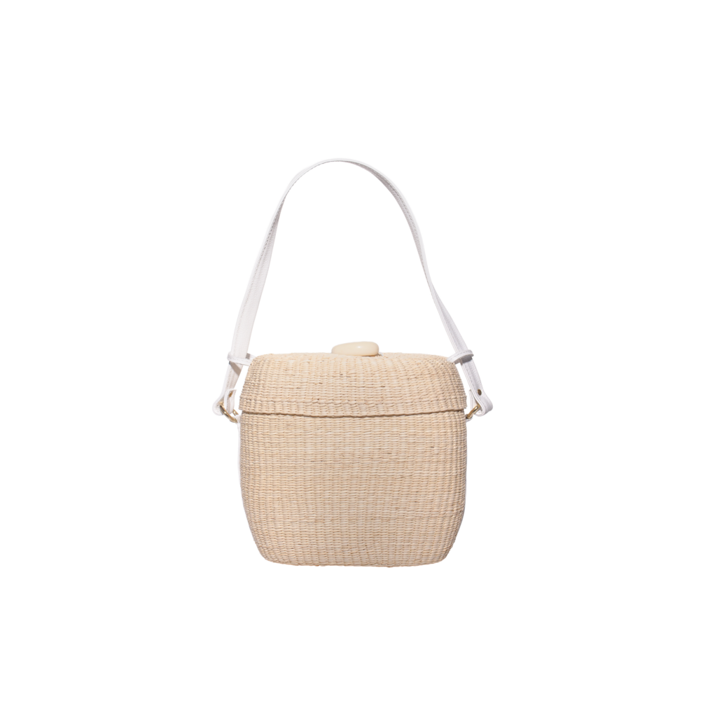 Woven Natural Leather Trunk Bag